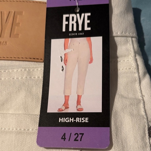 NWT Frye Women's high-rise cuffed crop jeans size 4/27 - Picture 3 of 6